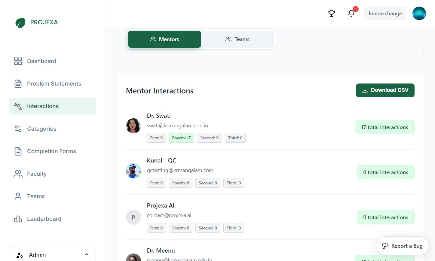 Interactions overview